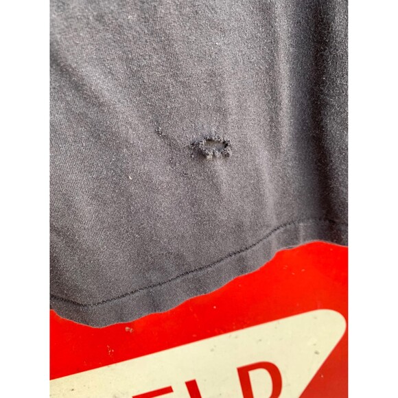 black t-shirt L "Over The Hill" graphic, characteristic of humorous novelty - Picture 9 of 9